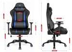 Fotel gamingowy Hell's Chair HC- 1013 Black Blue Czarny Niebieski
