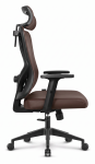 Fotel biurowy ergonomiczny obrotowy Hell's Chair HC- 1041 Brązowy Ekoskóra silikonowa Premium