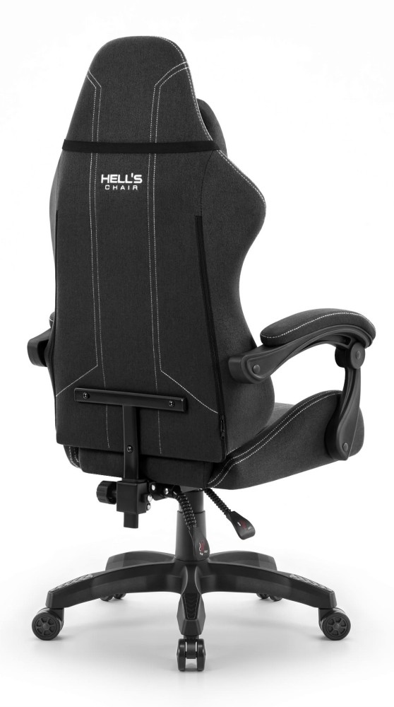 Fotel gamingowy Hell's Chair HC- 1014 Czarny Biały Tkanina
