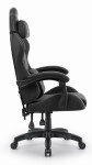 Fotel gamingowy Hell's Chair HC- 1014 Czarny Biały Tkanina