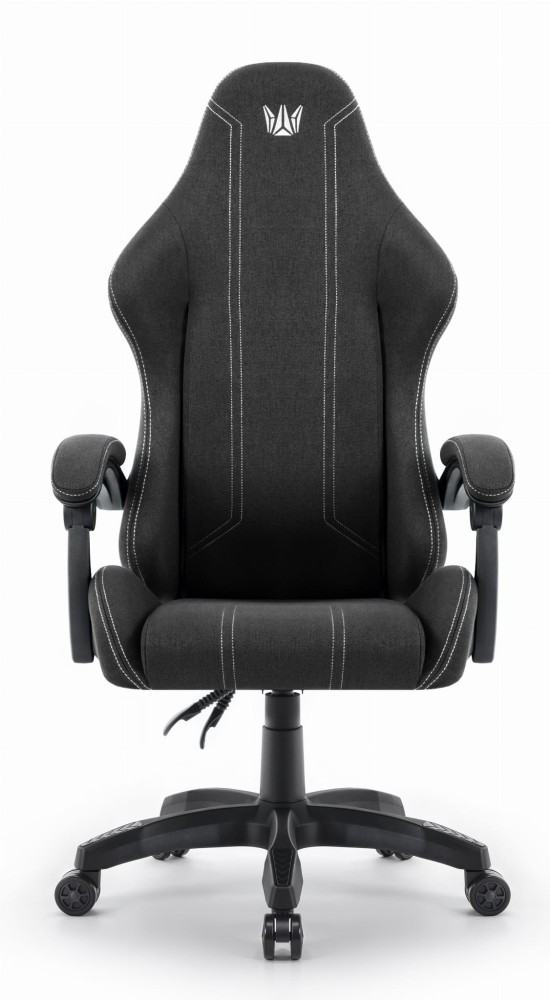 Fotel gamingowy Hell's Chair HC- 1014 Czarny Biały Tkanina