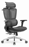 Fotel biurowy ergonomiczny obrotowy ERGONOBLE 3058 Black Czarny Tkanina
