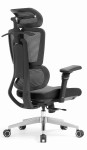 Fotel biurowy ergonomiczny obrotowy ERGONOBLE 3058 Black Czarny Tkanina