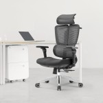 Fotel biurowy ergonomiczny obrotowy ERGONOBLE 3058 Black Czarny Tkanina