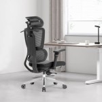 Fotel biurowy ergonomiczny obrotowy ERGONOBLE 3058 Black Czarny Tkanina