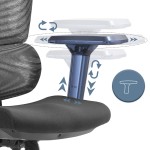Fotel biurowy ergonomiczny obrotowy ERGONOBLE 3058 Black Czarny Tkanina