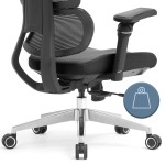Fotel biurowy ergonomiczny obrotowy ERGONOBLE 3058 Black Czarny Tkanina