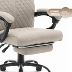 Fotel biurowy ergonomiczny obrotowy Hell's Chair HC- 1030 Beige Beżowy Tkanina