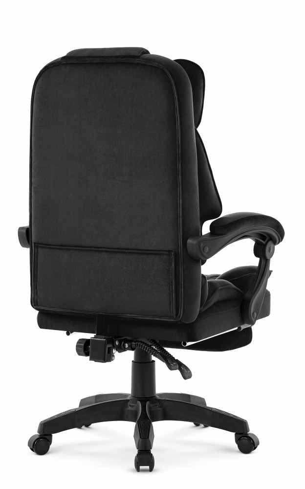 Fotel biurowy obrotowy Hell's Chair HC- 1031 Black Tkanina Welur