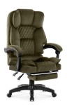 Fotel biurowy obrotowy Hell's Chair HC- 1031 Olive Oliwkowy Tkanina Welur