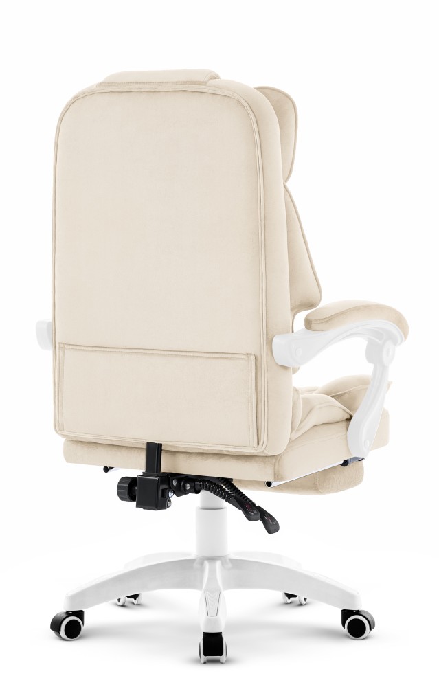 Fotel biurowy obrotowy Hell's Chair HC- 1031 Beżowy Beige Tkanina Welur