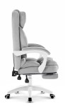 Fotel biurowy obrotowy Hell's Chair HC- 1031 Grey White Szary Biały Tkanina Welur