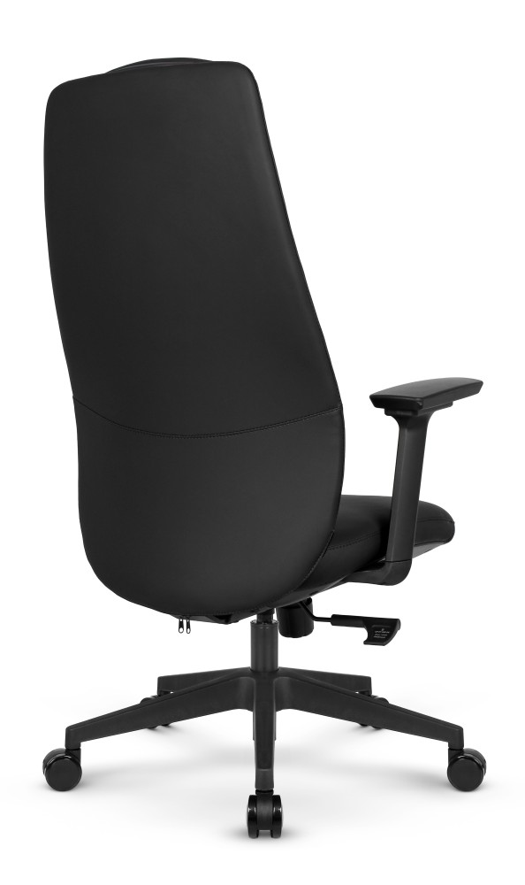 Fotel biurowy ergonomiczny obrotowy Hell's Chair HC- 1061 Czarny Black Ekoskóra Premium