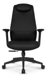 Fotel biurowy ergonomiczny obrotowy Hell's Chair HC- 1061 Czarny Black Ekoskóra Premium