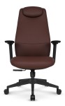 Fotel biurowy ergonomiczny obrotowy Hell's Chair HC- 1061 Brązowy Brown Ekoskóra Premium