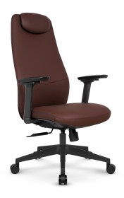 Fotel biurowy ergonomiczny obrotowy Hell's Chair HC- 1061 Brązowy Brown Ekoskóra Premium 