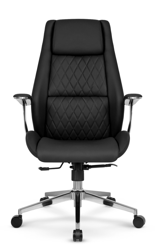 Fotel biurowy ergonomiczny obrotowy Hell's Chair HC- 1062 Czarny Black Ekoskóra Premium