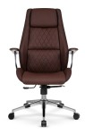 Fotel biurowy ergonomiczny obrotowy Hell's Chair HC- 1062 Brązowy Brown Ekoskóra Premium