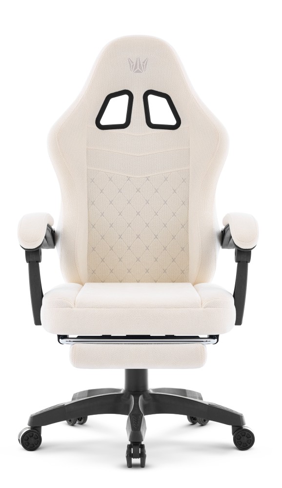 Fotel gamingowy Hell's Chair HC- 1015 Ecru Tkanina