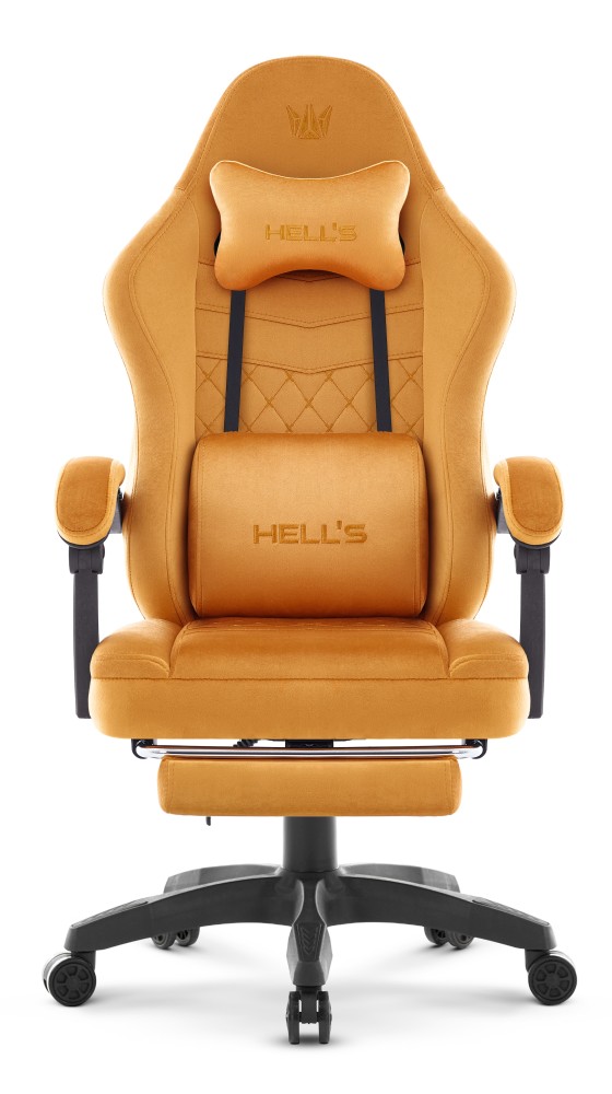 Fotel gamingowy Hell's Chair HC- 1015 Musztardowy Tkanina