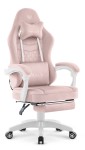 Fotel gamingowy Hell's Chair HC- 1015 Pink Różowy Tkanina Welur