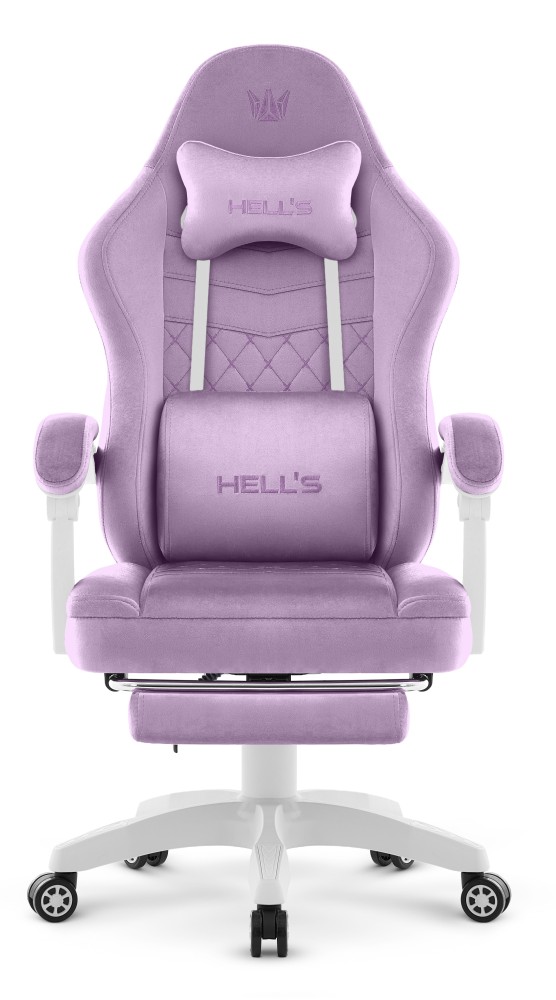 Fotel gamingowy Hell's Chair HC- 1015 Purple Fioletowy Tkanina Welurowa