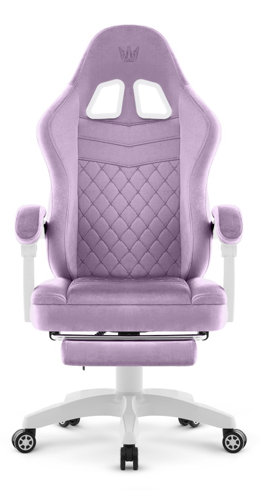 Fotel gamingowy Hell's Chair HC- 1015 Purple Fioletowy Tkanina Welurowa