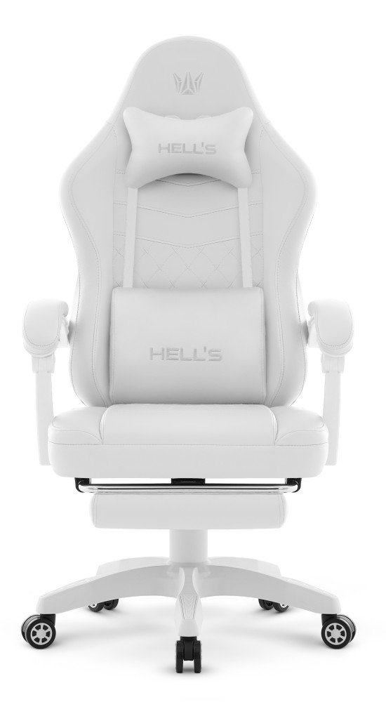 Fotel gamingowy Hell's Chair HC- 1015 White Biały Ekoskóra