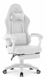 Fotel gamingowy Hell's Chair HC- 1015 White Biały Ekoskóra  