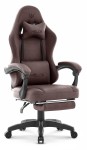 Fotel gamingowy Hell's Chair HC- 1015 Brown Brown Ciemny Brąz Ekoskóra