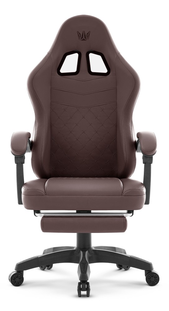 Fotel gamingowy Hell's Chair HC- 1015 Brown Brown Ciemny Brąz Ekoskóra