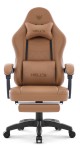 Fotel gamingowy Hell's Chair HC- 1015 Light Brown Jasny Brązowy Ekoskóra