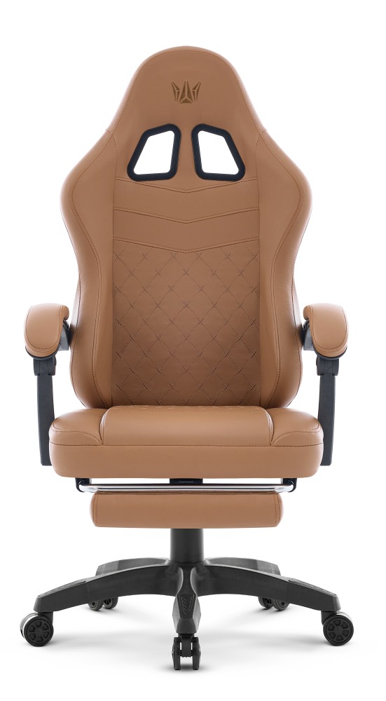 Fotel gamingowy Hell's Chair HC- 1015 Light Brown Jasny Brązowy Ekoskóra