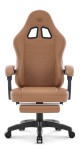 Fotel gamingowy Hell's Chair HC- 1015 Light Brown Jasny Brązowy Ekoskóra