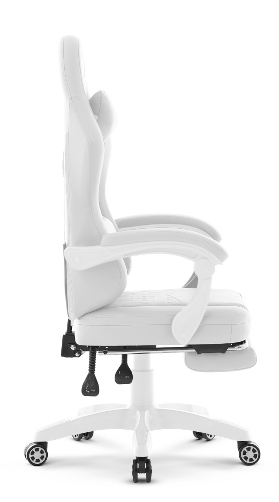 Fotel gamingowy Hell's Chair HC- 1015 White Biały Ekoskóra