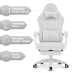 Fotel gamingowy Hell's Chair HC- 1015 White Biały Ekoskóra