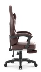Fotel gamingowy Hell's Chair HC- 1015 Brown Brown Ciemny Brązowy Ekoskóra