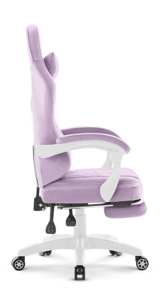 Fotel gamingowy Hell's Chair HC- 1015 Purple Fioletowy Tkanina Welurowa
