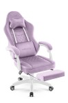 Fotel gamingowy Hell's Chair HC- 1015 Purple Fioletowy Tkanina Welurowa