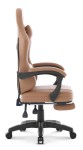Fotel gamingowy Hell's Chair HC- 1015 Light Brown Jasny Brązowy Ekoskóra