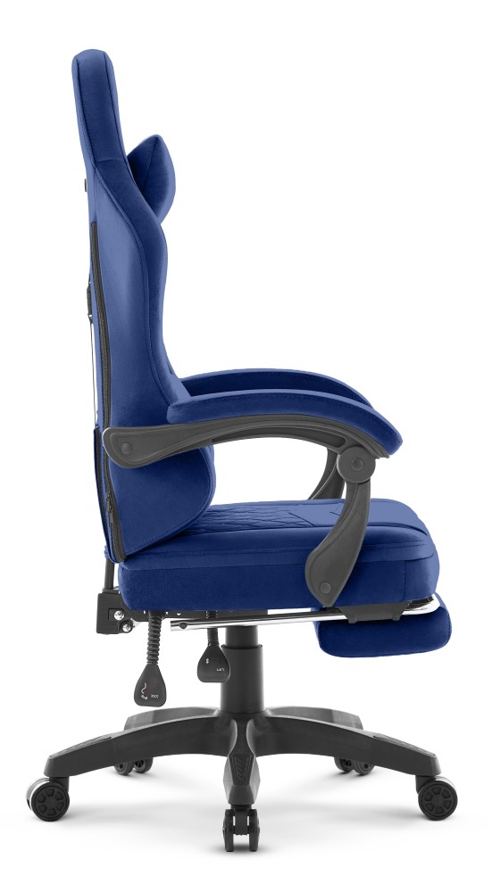 Fotel gamingowy Hell's Chair HC- 1015 Navy Tkanina Welurowa