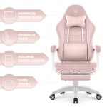 Fotel gamingowy Hell's Chair HC- 1015 Pink Różowy Tkanina Welurowa
