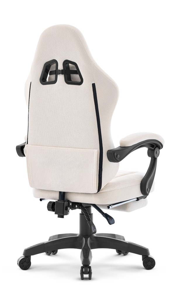 Fotel gamingowy Hell's Chair HC- 1015 Ecru Kremowy Tkanina