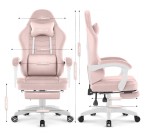 Fotel gamingowy Hell's Chair HC- 1015 Pink Różowy Tkanina Welurowa
