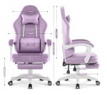 Fotel gamingowy Hell's Chair HC- 1015 Purple Fioletowy Tkanina Welurowa
