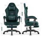 Fotel gamingowy Hell's Chair HC- 1015 Green Zielony Tkanina Welurowa