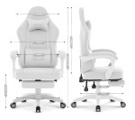 Fotel gamingowy Hell's Chair HC- 1015 White Biały Ekoskóra