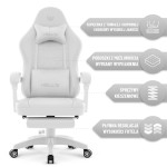 Fotel gamingowy Hell's Chair HC- 1015 White Biały Ekoskóra