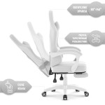 Fotel gamingowy Hell's Chair HC- 1015 White Biały Ekoskóra