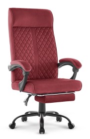 Fotel biurowy ergonomiczny obrotowy Hell's Chair HC- 1030 Burgundowy Tkanina  